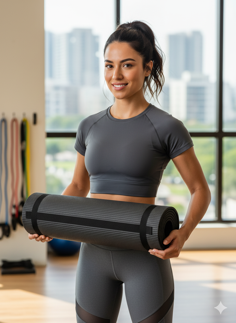 Tapete Mat de 1.5CM de grosor Yoga Pilates Crossfit Cardio Fisiotleta