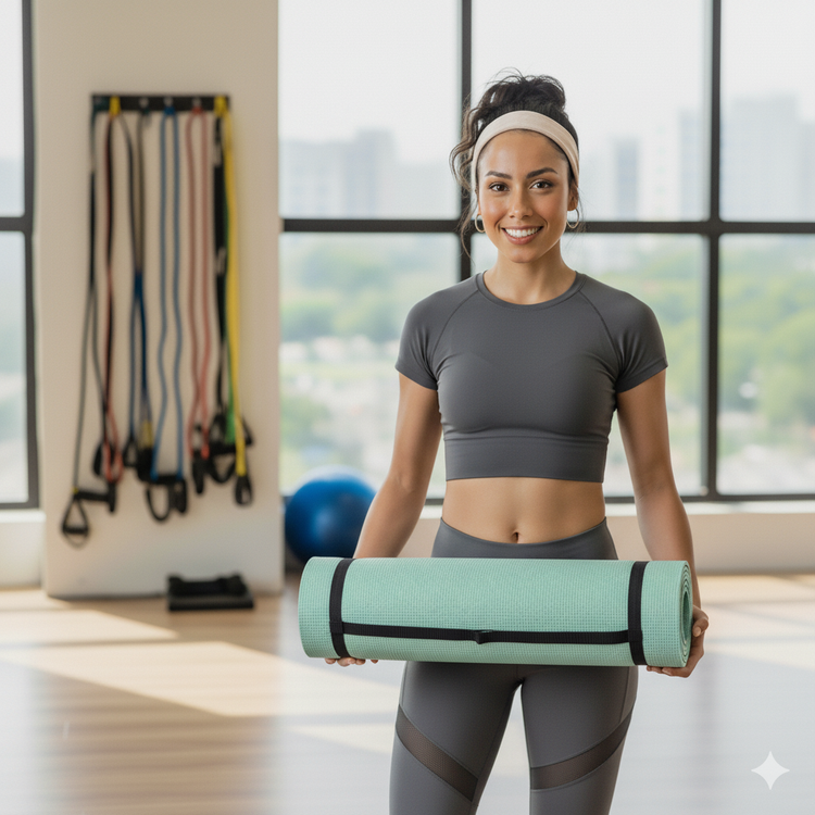 Tapete Mat de 1.5CM de grosor Yoga Pilates Crossfit Cardio Fisiotleta