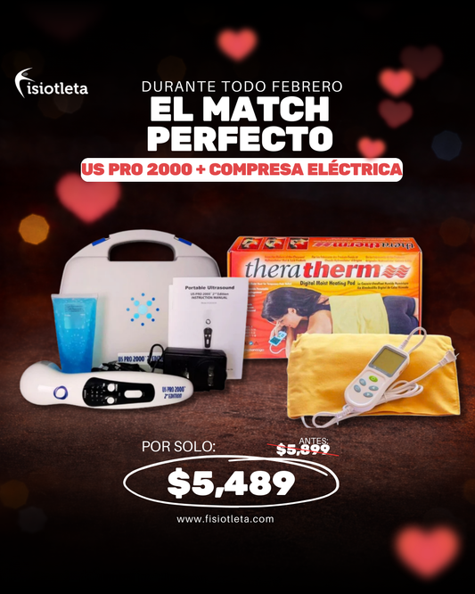 Compresa Eléctrica + Ultrasonido Terapéutico US Pro 2000 Combo Navidad Fisiotleta
