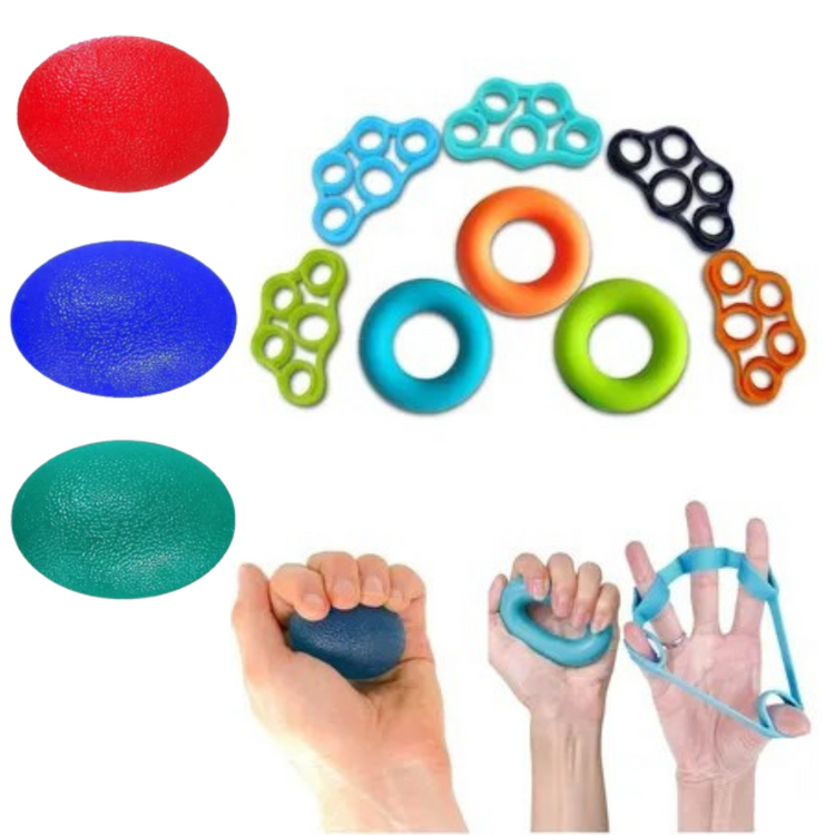 Kit 12 Piezas Bandas Elásticas de Resistencia para Fortalecer Dedos y Manos