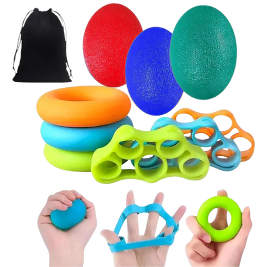 Kit 12 Piezas Bandas Elásticas de Resistencia para Fortalecer Dedos y Manos