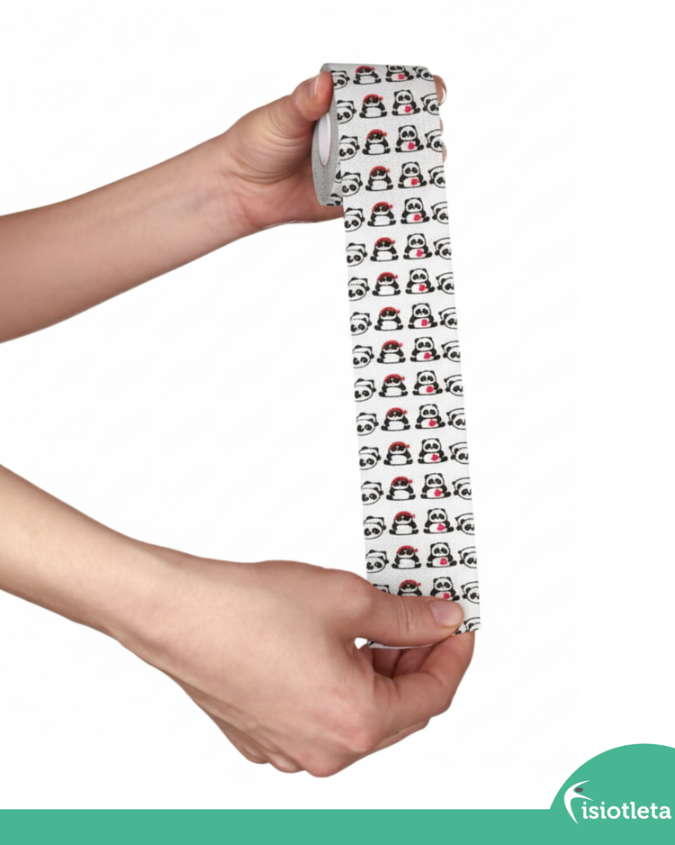 Cinta Kinesiologica Fisiotleta con diseño de Pandas