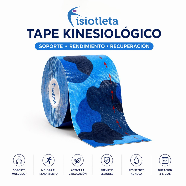Cinta Kinesiológica Deportiva Camuflaje | Tape Neuromuscular para Alto Rendimiento y Recuperación