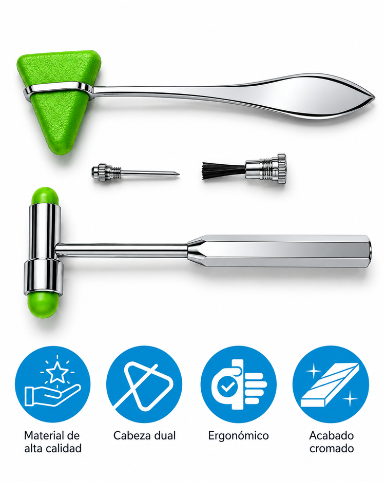 Kit de Martillos Neurológicos Taylor y Buck con Accesorios Fisiotleta