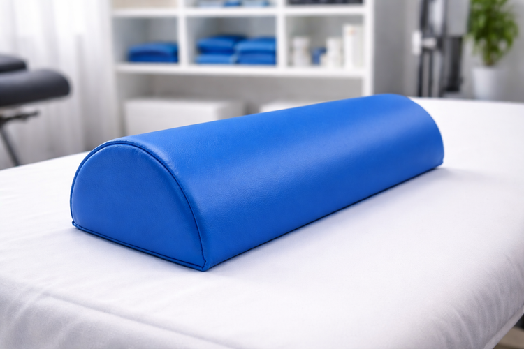 Medio Cilindro de Rehabilitación Fisiotleta 60 cm – Soporte Terapéutico para Fisioterapia Cojín de Apoyo de Cabeza y Piernas