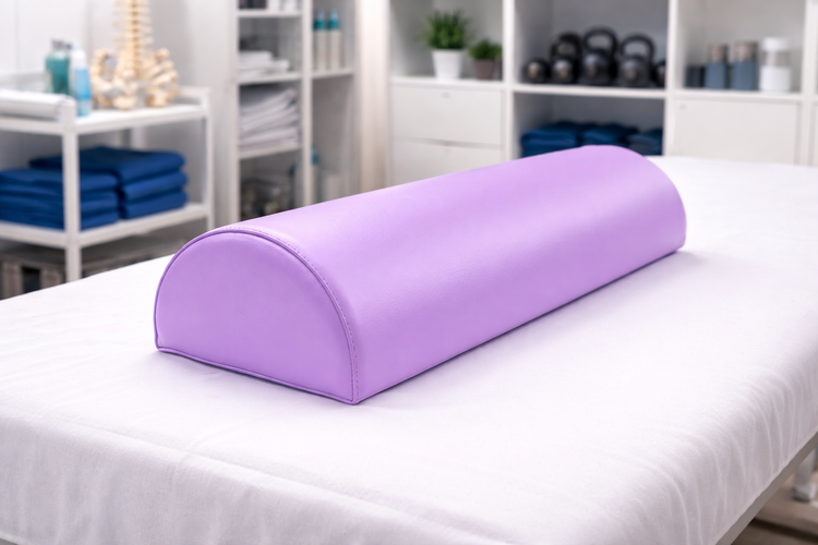 Medio Cilindro de Rehabilitación Fisiotleta 60 cm – Soporte Terapéutico para Fisioterapia Cojín de Apoyo de Cabeza y Piernas