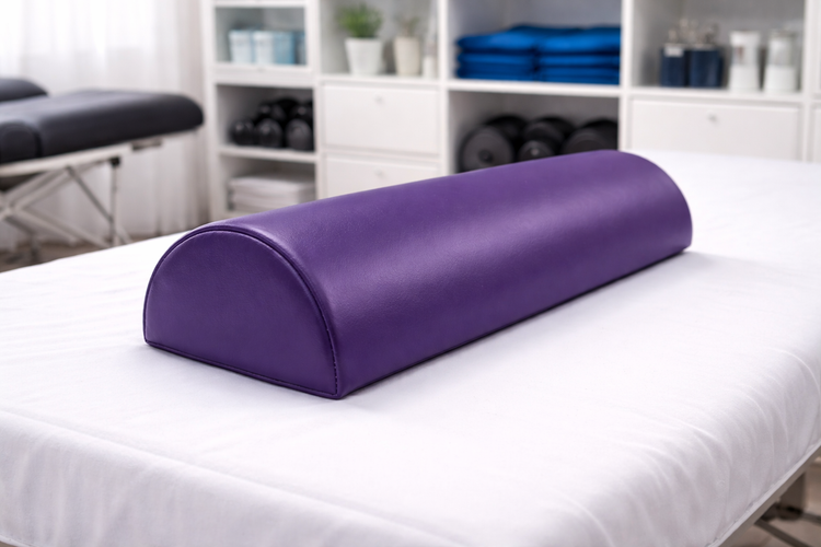 Medio Cilindro de Rehabilitación Fisiotleta 60 cm – Soporte Terapéutico para Fisioterapia Cojín de Apoyo de Cabeza y Piernas