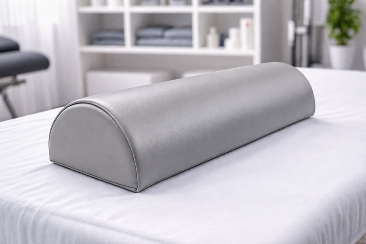 Medio Cilindro de Rehabilitación Fisiotleta 60 cm – Soporte Terapéutico para Fisioterapia Cojín de Apoyo de Cabeza y Piernas