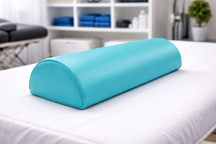 Medio Cilindro de Rehabilitación Fisiotleta 60 cm – Soporte Terapéutico para Fisioterapia Cojín de Apoyo de Cabeza y Piernas