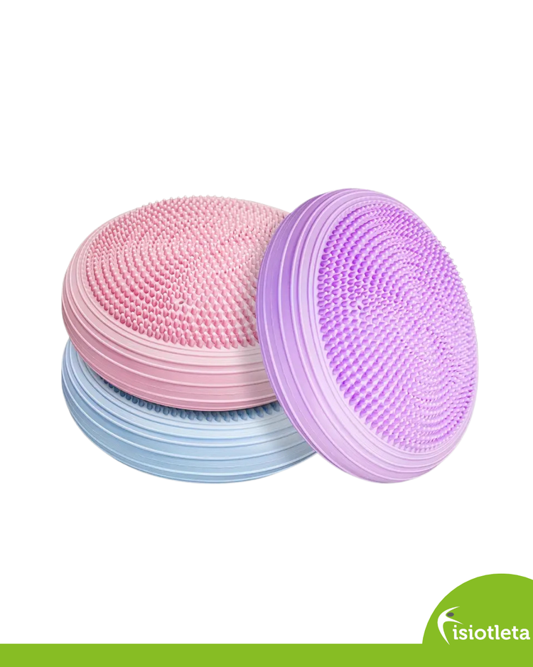 Kit de Propiocepción Fisiotleta Disco de Balance + Pelota 75 cm + Medio Cilindro tipo tronco de propiocepción