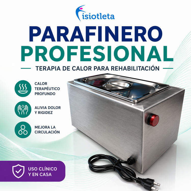 Parafinero Profesional de Acero Inoxidable para Terapia de Parafina | Uso Clínico y Rehabilitación