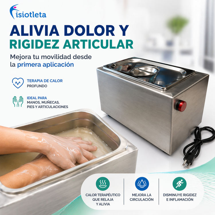 Parafinero Profesional de Acero Inoxidable para Terapia de Parafina | Uso Clínico y Rehabilitación