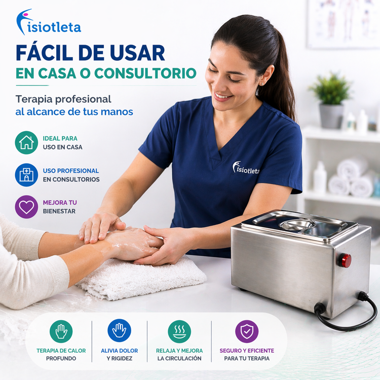 Parafinero Profesional de Acero Inoxidable para Terapia de Parafina | Uso Clínico y Rehabilitación