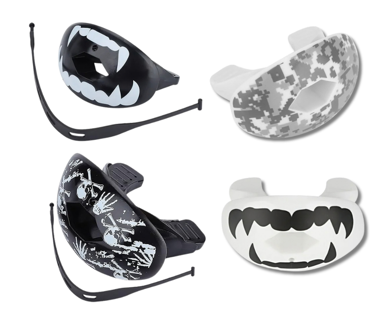 Kit de 4 Protectores Bucales Deportivos  Mouth Guard para Box, MMA, Rugby y Fútbol Americano | Protección Dental