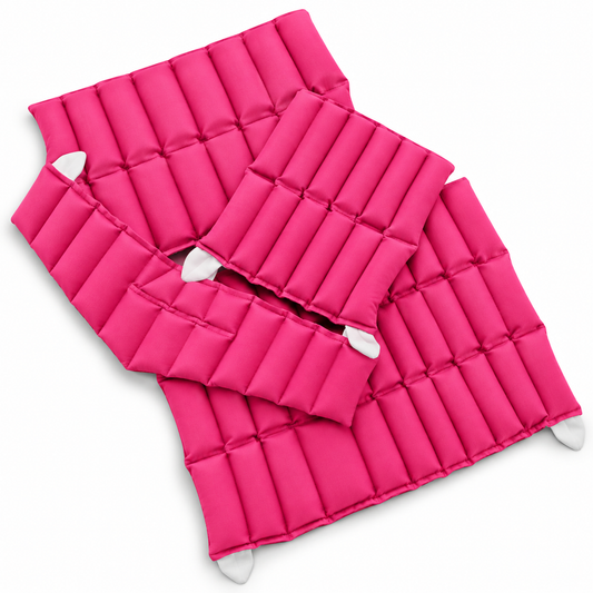 Kit de 4 Compresas de Semillas FISIOTLETA para Espalda, Cervical, Lumbar y Mini Terapia de Calor y Frío