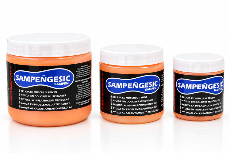 Sampeñgesic Pomada Caliente Tipo Cramer De 125gr 250gr y 500gr