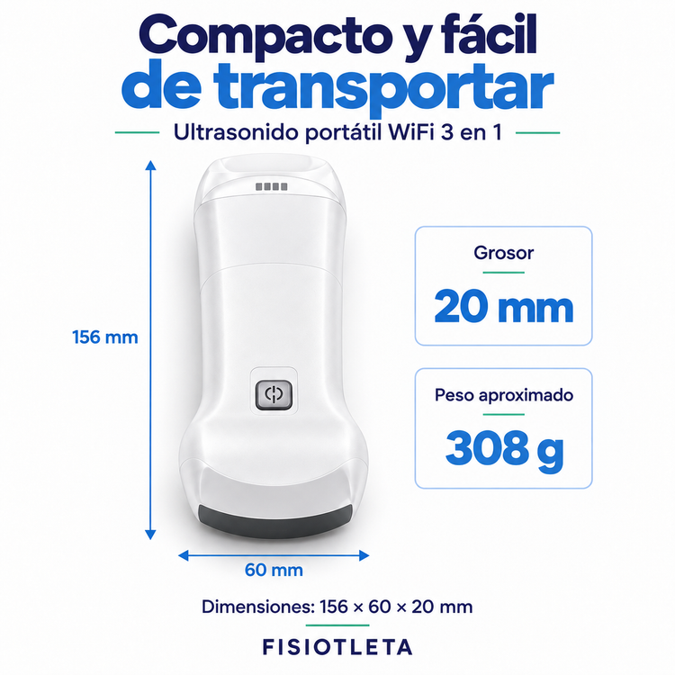 Ultrasonido Portátil WiFi 3 en 1 con Doppler Color | Convexo, Lineal y Sectorial