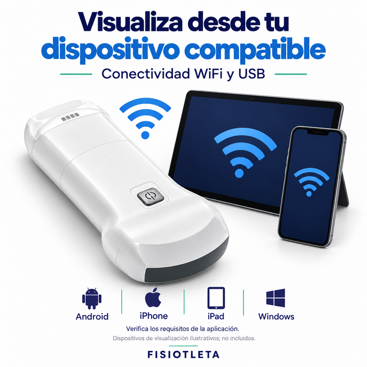 Ultrasonido Portátil WiFi 3 en 1 con Doppler Color | Convexo, Lineal y Sectorial