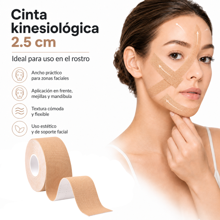 Tape Kinesiológico, Vendaje Neuromuscular, Kinesiotape 2.5 cm