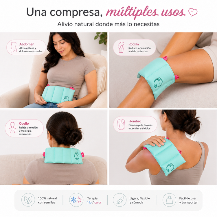 Compresa Ventral Abdominal Cólicos Frío y Calor