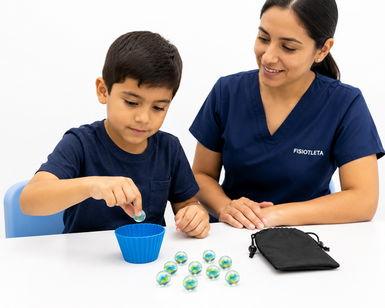 Red de Canicas de Vidrio 10 Piezas para Fisioterapia, Motricidad Fina y Terapia Ocupacional