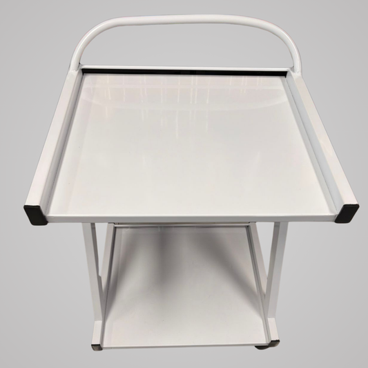 Mesa auxiliar móvil para clínica hecha de Aluminio con 3 o 2 Niveles