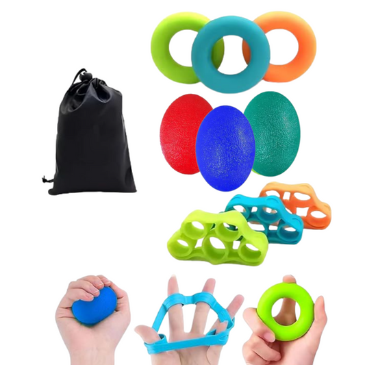 Kit 12 Piezas Bandas Elásticas de Resistencia para Fortalecer Dedos y Manos