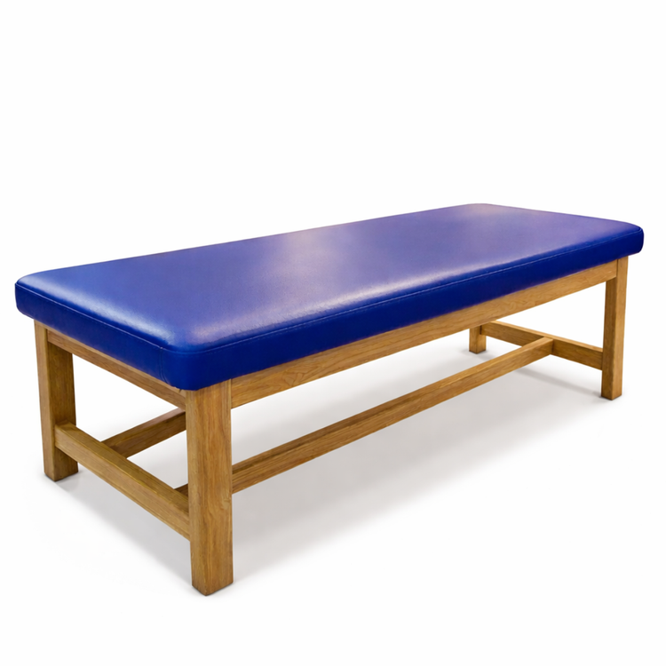 Camilla fija de fisioterapia de madera con diseño estable y profesional