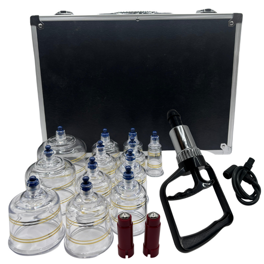 Kit de Ventosas Neumáticas con Maletín de Aluminio – 12 Copas Grandes