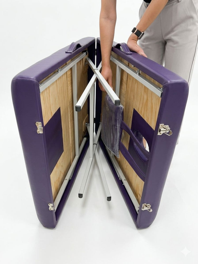 Cama para Fisioterapia Portátil Plegable con Estructura Metálica Camilla para terapia a domicilio