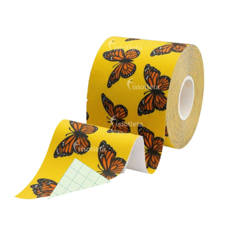 Cinta Kinesiologica Fisiotleta con diseño de Mariposa Monarca