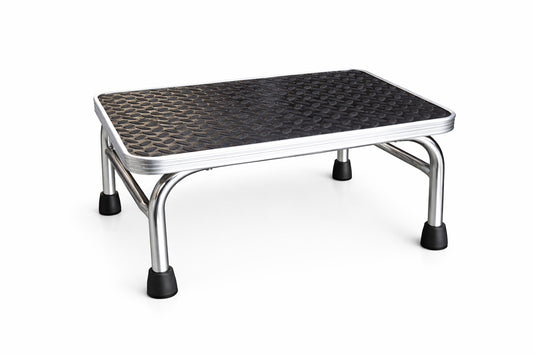 Banquito Escalón Antideslizante para Consultorio y Fisioterapia Plataforma de Apoyo para Subir a Camilla | Base Metálica Resistente