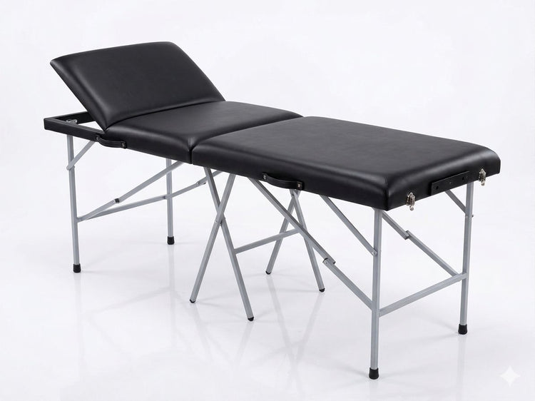 Cama para Fisioterapia Portátil Plegable con Estructura Metálica Camilla para terapia a domicilio