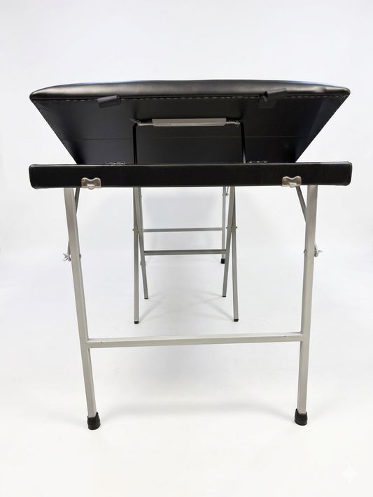 Cama para Fisioterapia Portátil Plegable con Estructura Metálica Camilla para terapia a domicilio