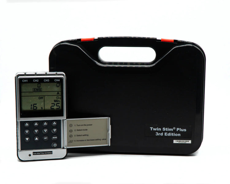 Twin Stim Plus Electroestimulador TENS EMS para Rehabilitación, Fisioterapia y Alivio del Dolor Muscular