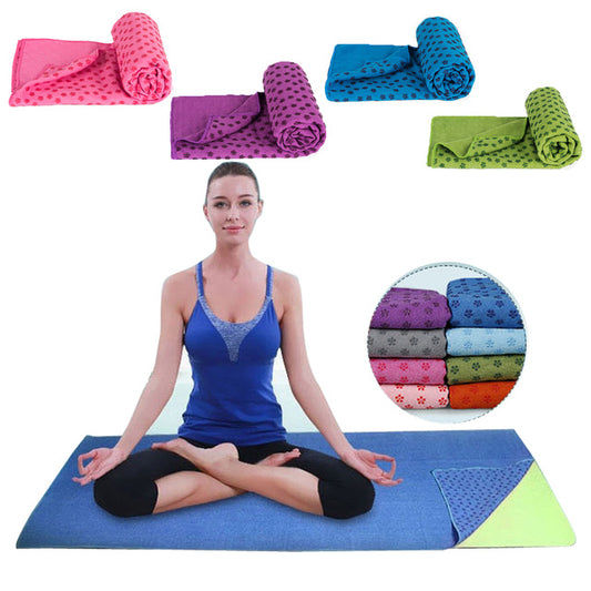 Toalla de Microfibra para Mat de Yoga Antiderrapante